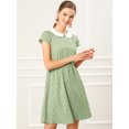 thumbnail image 4 of INSPIRE CHIC Women's Doll Collar Above Knee Hidden Zipper Back Dress, 4 of 7