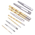 thumbnail image 3 of Cergrey Drill Bit,10 Pcs Drill Bit Screw Extractor Set Left Hand Titanium Plated Drill Bit Alloy Steel Screw Extractor Kit,Left Hand Drill Bit, 3 of 7