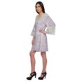 thumbnail image 4 of Moomaya Short Robes For Women Lightweight Venice Lace Summer Loungewear, 4 of 6