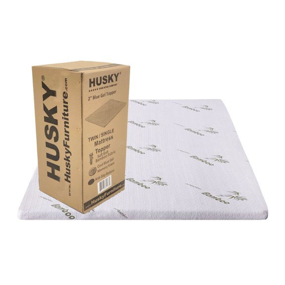Husky® Five Star Comfort - Cool Gel Memory Foam Mattress Topper with Bamboo Cover – Double