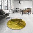 thumbnail image 4 of Ahgly Company Tapis de Zone Carré Lavable en Machine Orange Doré, 8 Pieds Carré, 4 of 7