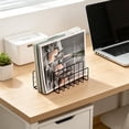 thumbnail image 4 of Nordic Metal Wire File Holder,3 Compartment Desktop Book Organizer,Minimalist Iron Magazine Rack for Office Desk Document Notebook Book Home Tabletop Storage, 4 of 6