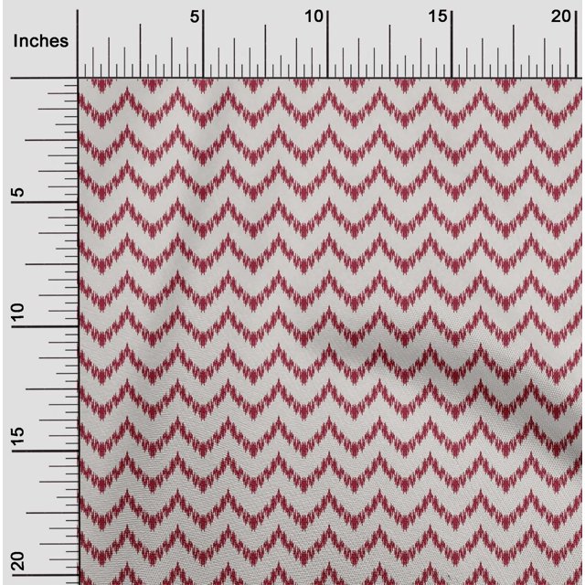 oneOone Georgette Viscose Fabric Chevron Ikat Printed Craft Fabric BTY 42 Inch Wide