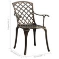 thumbnail image 4 of vidaXL Garden Chairs 2 pcs Cast Aluminium Bronze, 4 of 5