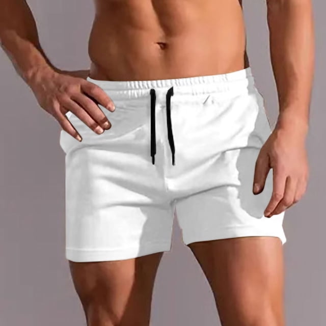 EOYWHK Mens Swim Trunks 3 inch Athletic Gym Shorts Solid Color Hot Spring Holiday Swimming Surfing Bottom
