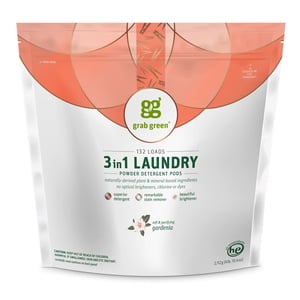 Grab Vert, 3 Dans 1 Balsses de nettoyage, Gardenia, 132 Charges, 4 Voir lb 10 oz (2112 g)