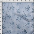 thumbnail image 4 of oneOone Velvet Grayish Blue Fabric Florals Craft Projects Decor Fabric Printed By The Yard 58 Inch Wide, 4 of 4