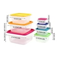 thumbnail image 3 of Dvumao Kitchen Utensils , Ensemble de Rangement Alimentaire en Plastique Arc-en-Ciel Multicolore 14 Unités Idéal pour le Rangement des Restes et le Réchauffage, Cadeaux pour Maman, 3 of 8