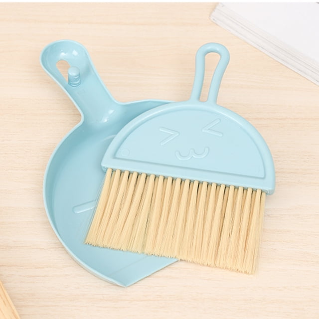Oleegame 1PC Cleaning Brush Mini Desktop Sweeping Cleaning Brush Small Cleaning Brush And Dustpan Set Blue