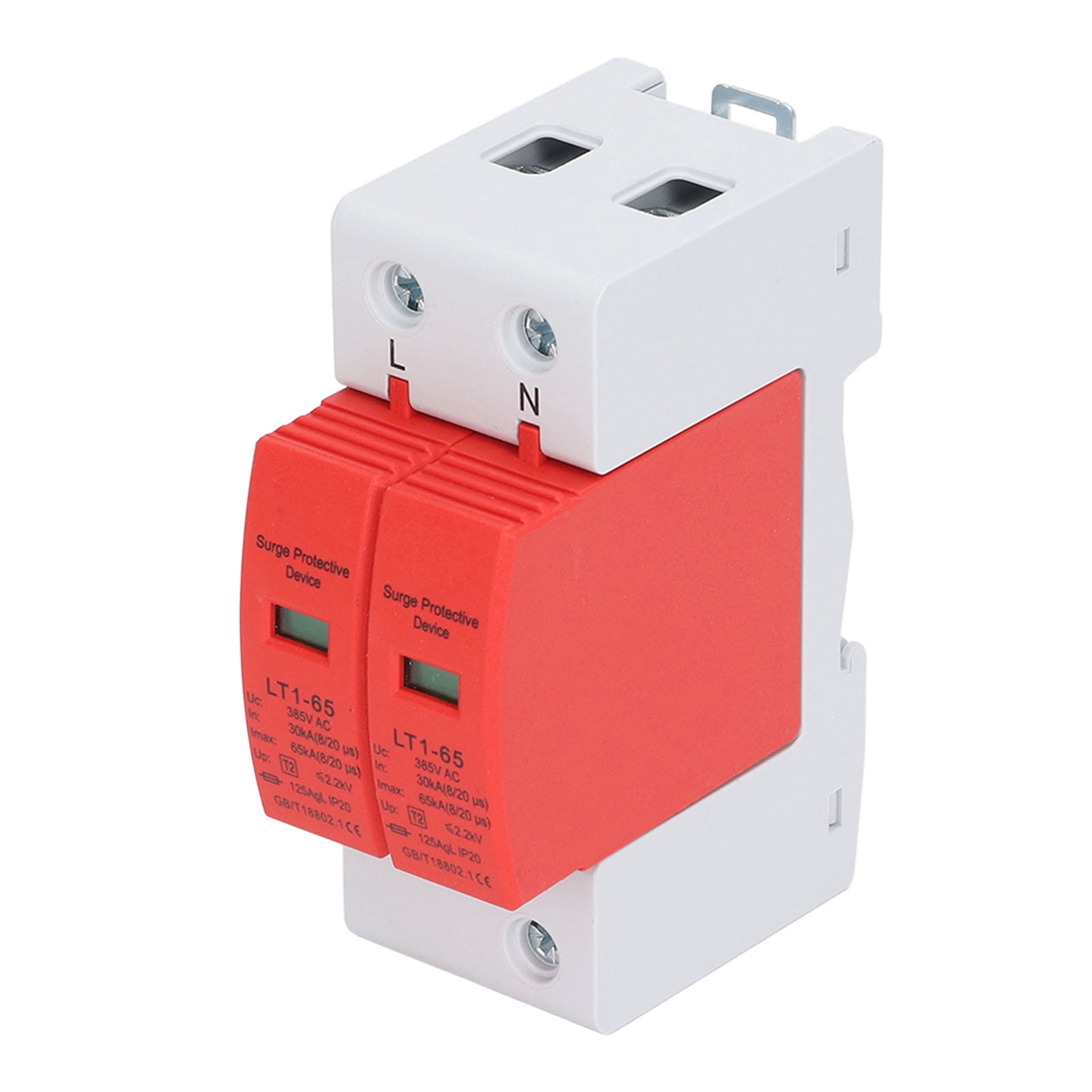 Surge Protective Device Breaker Protector AC385V 30‑65KA 2P Home Improvement Electrical Supplies