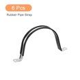 thumbnail image 3 of Unique Bargains 6Pack 4-31/64' Cable Clamp U Shape Stainless Steel Rubber Cushioned Pipe Strap, 3 of 5