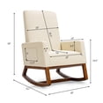 thumbnail image 3 of Giantex Rocking Chair, Living Room Padded Chair for Nursery, Home Office & School Use, Beige, 3 of 6