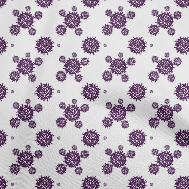 oneOone Georgette Viscose Purple Fabric Medical Craft Projects Decor Fabric Printed By The Yard 42 Inch Wide