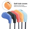 thumbnail image 2 of Xingzhi Golf Club Cover TPE Putter Iron Driver Headcovers Portable Replaceable Protector Guard Sleeve Accessories for Beginners Black, 2 of 5
