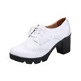 thumbnail image 2 of LSLJS Oversized Cowhide Soled Leather Sports British Style Block Shoes High Heels Solid Color Hollowed Out Lace Cut Mary Women's Shoes, Women's Leather Shoes, 2 of 3