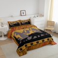 thumbnail image 3 of YST Ensemble de Douillette Rustique Ours Format Simple pour Garçons, Ensemble de Literie Faune de Chasse Courtepointe d'Animaux Style Ferme pour Enfants Ados Adultes Chambre, Ensembles de Literie Douillette Planches de Bois Vintage, Brun, 3 of 6