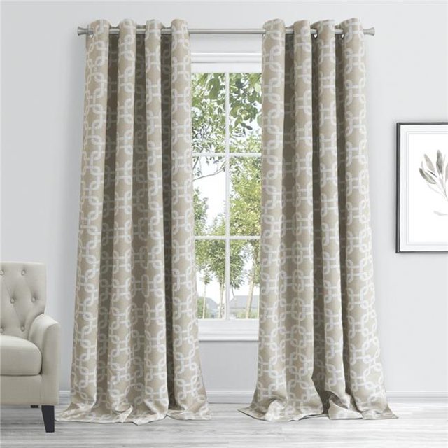HomeRoots 473333 Panneau de Rideau de Fenêtre à Motif Emboîtable Sable de 84 Po