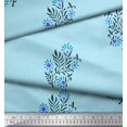 thumbnail image 2 of Soimoi Poly Georgette Tissu Feuilles & Tissu Imprimé Floral par la Cour 52 Pouces de Large, 2 of 3