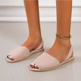 thumbnail image 1 of LSLJS Women's Summer New Buckle Fish Mouth Sandals Solid Color Flat Shoes, Flats Shoes, 1 of 6