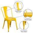 thumbnail image 2 of Yellow Metal Indoor-Outdoor Stackable Chair, 2 of 9