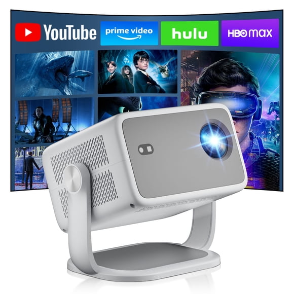 Salange Display LCD FHD 4K Native 1080p Smart Projector Electric Focus 12000LM Outdoor Home Theater with WiFi6 Bluetooth5.2, Nouveau