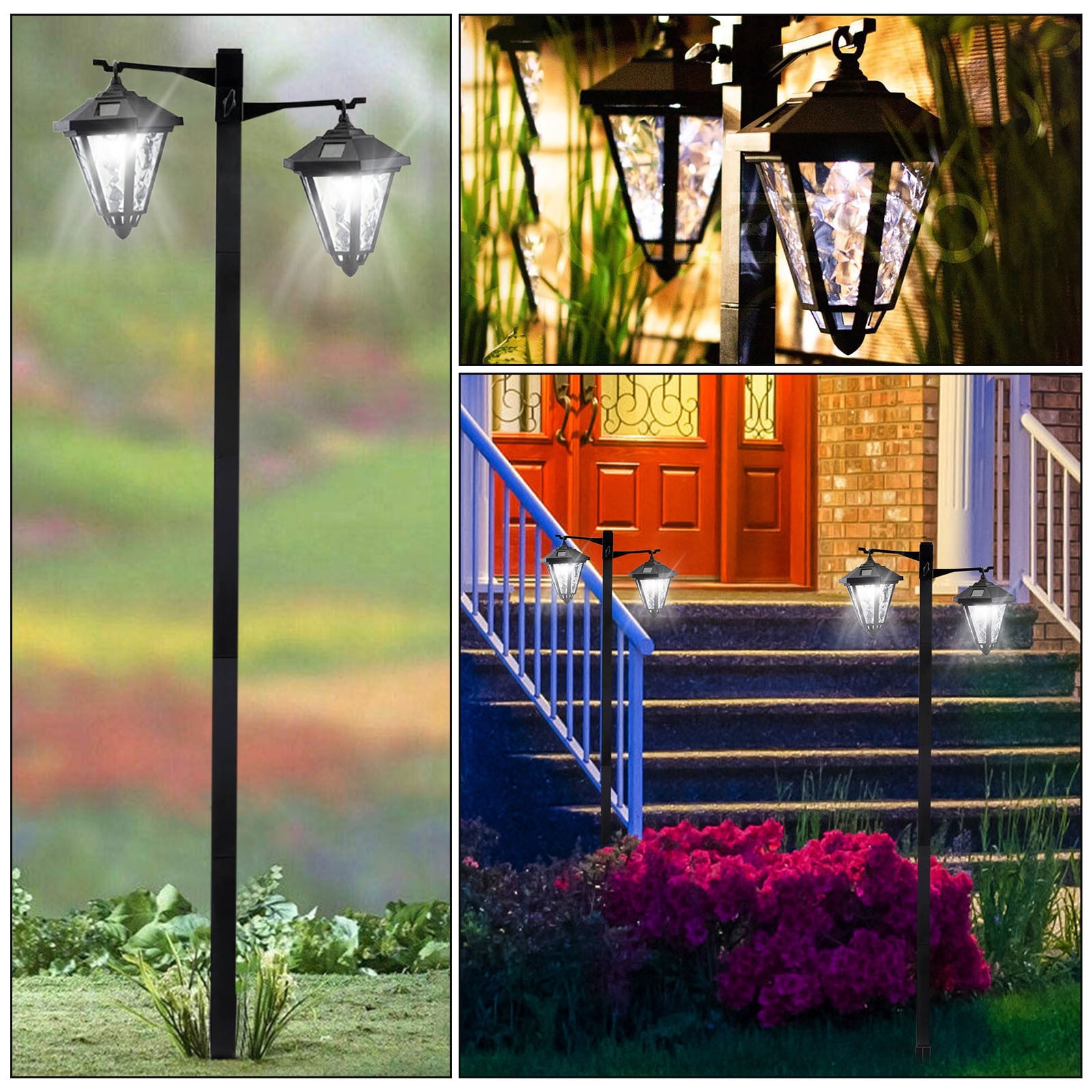 Birdeem Solar Lights Outdoor Led Lighting Solar Powered Outdoor Lights Solar Garden Lights for Walkway Patio Yard