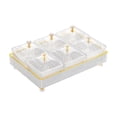 thumbnail image 1 of GUOOL Fruit Plate Removable Serving Dishes Divided Serving Bowls Serving Container for White 6 Grids, 1 of 8