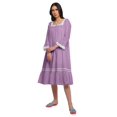 thumbnail image 4 of Moomaya Robe de Nuit en Coton à Manches Longues à Encolure Carrée Imprimée pour Femmes, 4 of 6