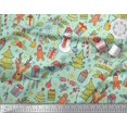 thumbnail image 3 of Soimoi polyester Crepe Fabric Gift Box,Snowman & Tree Christmas Printed Craft Fabric by the Yard 42 Inch Wide, 3 of 3