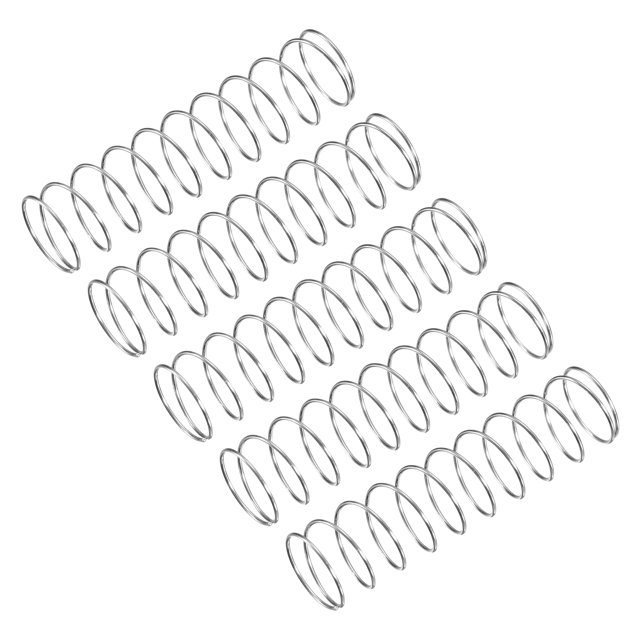 Unique Bargains Ressort de Compression, Lot de 5 en Acier Inoxydable 304, Diamètre 10 mm, Fil 0,5 mm, Longueur 40 mm