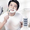 thumbnail image 3 of 4 Pcs 3 Couches Barbe pour Hommes Rasoir de Rasage Manuel Rasoir de Rasage pour Hommes Barbe Rasage Poils du Visage Taille Soins Rasoir en Acier Inoxydable, 3 of 7