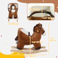 thumbnail image 3 of Qaba Cheval à Bascule pour Bébé, Animal en Peluche avec Sons, 3 of 10