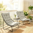 thumbnail image 2 of Outsunny Outdoor Bistro Set, Patio Table and Chairs w/ Cushions, Light Grey, 2 of 10