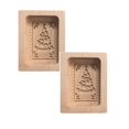 thumbnail image 1 of Oleegame 2PC Cookie Mold DIY Baking Moulds Wooden Cookie Cookie Moulds Embossing Craft Decorative Baking Tools For Christmas Thanksgiving Christmas Kitchen, 1 of 3