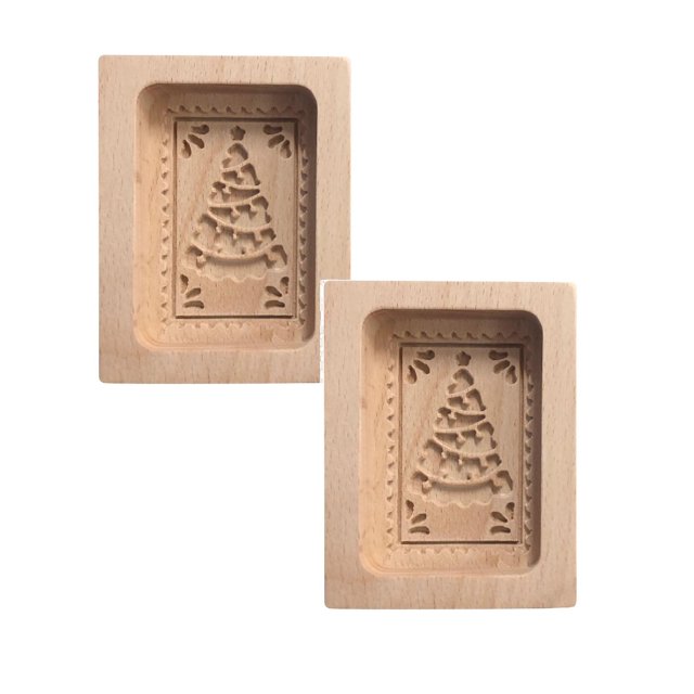 Oleegame 2PC Cookie Mold DIY Baking Moulds Wooden Cookie Cookie Moulds Embossing Craft Decorative Baking Tools For Christmas Thanksgiving Christmas Kitchen