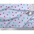 thumbnail image 3 of Soimoi Satin Silk Fabric Square,Dot & Triangle Geometric Print Fabric by The Yard 42 Inch Wide, 3 of 3