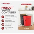 thumbnail image 2 of Rev-A-Shelf Double Pullout Trash Can 35 qt. for Kitchen, Red, RV-18KD-1618C-S, 2 of 10