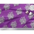 thumbnail image 3 of Soimoi Velvet Fabric Leaves,Floral & Paisley Block Print Fabric by Yard 58 Inch Wide, 3 of 3