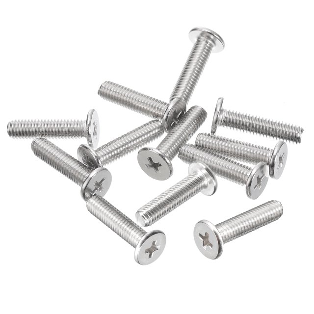 Unique Bargains M5x0.8x20mm Lot de 50 Vis Plates Rondes en Métal pour Machine à Entraînement Phillips