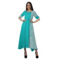 thumbnail image 1 of Moomaya Robe de Soirée à Manches Courtes en Viscose Style Santoon à Encolure Dégagée pour Femmes, 1 of 5