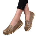 thumbnail image 1 of Dakaela Mocassins pour Femmes à Enfiler, Décontractés, Conduite, Travail, Plats, Bout Rond, Chaussures de Marche, Kaki, 7, 1 of 6