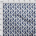 thumbnail image 2 of oneOone Polyester Lycra Fabric Leaves & Floral Block Printed Fabric 1 Yard 56 Inch Wide, 2 of 4