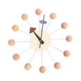 thumbnail image 1 of Elodie Round Ball Wall Clock Quiet Mid Century for Living Room Kitchen Decor Clocks Wood Color Ball, 1 of 8