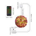 thumbnail image 4 of Dvkptbk Artificial Plant Topiary Ball with Lights USB Rotating Flower Ball Light with Remote Control Decorative Hanging Plant Ball Light Grass Ball Lamp Christmas Home Decor on Clearance, 4 of 7