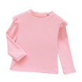 thumbnail image 2 of RXIRUCGD Chemise Imprimée à Manches Longues pour Fille avec Col Rond et Base Décontractée en Dessous (Rose, Taille:1 Ans), 2 of 3