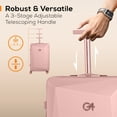 thumbnail image 3 of WINGOMART Ensemble de Bagages 3 Pcs Léger Durable PC+ABS Rigide, Roues Doubles Pivotantes, Cadenas TSA - 20 Po/24 Po/28 Po, 3 of 6