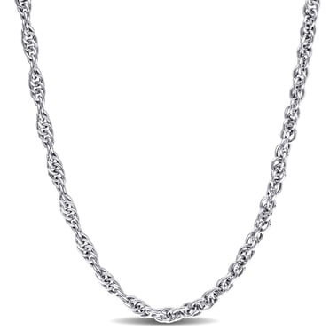 Miabella Collier Chaîne Singapour en Argent Sterling