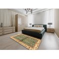 thumbnail image 4 of Ahgly Company Indoor Round Abstract Saddle Brown Oriental Area Rugs, 8' Round, 4 of 6