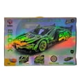 thumbnail image 4 of 405 PCS Car Building Blocks Set, 1:18 Scale Purple Lamborghini Super Car Model with Pull-Back Motor - BLK-080, 4 of 4