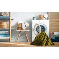 thumbnail image 2 of Ahgly Company Machine Washable Indoor Square Transitional Black Brown Area Rugs, 4' Square, 2 of 7